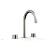 Phylrich 230-02/014 Basic II 6 1/2" Double Smooth Handle Widespread Bathroom Sink Faucet in Polished Nickel