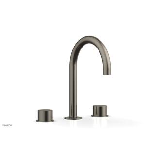 Phylrich 230-02/15A Basic II 6 1/2" Double Smooth Handle Widespread Bathroom Sink Faucet in Pewter