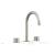 Phylrich 230-01/15B Basic II 6 1/2" Double Knurled Handle Widespread Bathroom Sink Faucet in Brushed Nickel