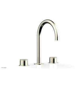 Phylrich 230-01/015 Basic II 6 1/2" Double Knurled Handle Widespread Bathroom Sink Faucet in Satin Nickel
