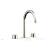 Phylrich 230-01/015 Basic II 6 1/2" Double Knurled Handle Widespread Bathroom Sink Faucet in Satin Nickel