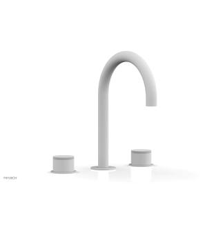 Phylrich 230-01/050 Basic II 6 1/2" Double Knurled Handle Widespread Bathroom Sink Faucet in White