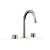 Phylrich 230-01/014 Basic II 6 1/2" Double Knurled Handle Widespread Bathroom Sink Faucet in Polished Nickel