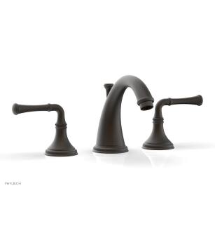 Phylrich 208-01/10B Coined 8 1/8" Double Lever Handle Widespread Bathroom Sink Faucet in Distressed Bronze/Oil Rubbed Bronze