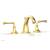 Phylrich 208-01/24B Coined 8 1/8" Double Lever Handle Widespread Bathroom Sink Faucet in Burnished Gold