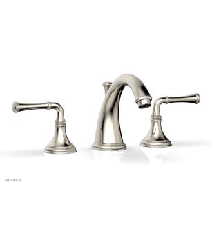 Phylrich 208-01/014 Coined 8 1/8" Double Lever Handle Widespread Bathroom Sink Faucet in Polished Nickel