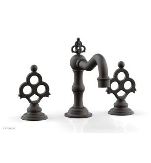 Phylrich 164-01/10B Maison 6 7/8" Double Blade Handle Widespread Bathroom Sink Faucet in Distressed Bronze/Oil Rubbed Bronze