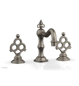 Phylrich 164-01/15A Maison 6 7/8" Double Blade Handle Widespread Bathroom Sink Faucet in Pewter