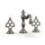 Phylrich 164-01/15A Maison 6 7/8" Double Blade Handle Widespread Bathroom Sink Faucet in Pewter