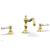 Phylrich 161-03/24B Henri 8 5/8" Double Marble Handle Widespread Bathroom Sink Faucet in Burnished Gold