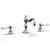 Phylrich 161-03/014 Henri 8 5/8" Double Marble Handle Widespread Bathroom Sink Faucet in Polished Nickel