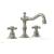 Phylrich 161-01/15B Henri 8 5/8" Double Cross Handle Widespread Bathroom Sink Faucet in Brushed Nickel