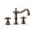 Phylrich 161-01/047 Henri 8 5/8" Double Cross Handle Widespread Bathroom Sink Faucet in Brass/Antique Brass