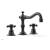 Phylrich 161-01/10B Henri 8 5/8" Double Cross Handle Widespread Bathroom Sink Faucet in Distressed Bronze/Oil Rubbed Bronze