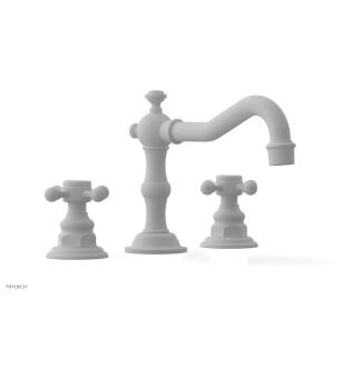 Phylrich 161-01/050 Henri 8 5/8" Double Cross Handle Widespread Bathroom Sink Faucet in White