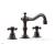 Phylrich 161-01/05W Henri 8 5/8" Double Cross Handle Widespread Bathroom Sink Faucet in Copper/Antique Copper