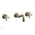 Phylrich 161-11/047 Henri 7 3/8" Double Cross Handle Wall Mount Bathroom Sink Faucet in Brass/Antique Brass