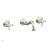 Phylrich 161-11/015 Henri 7 3/8" Double Cross Handle Wall Mount Bathroom Sink Faucet in Satin Nickel