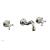 Phylrich 161-11/014 Henri 7 3/8" Double Cross Handle Wall Mount Bathroom Sink Faucet in Polished Nickel