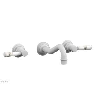 Phylrich 161-13/050 Henri 9 1/2" Double Marble Handle Wall Mount Bathroom Sink Faucet in White