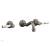 Phylrich 161-13/15A Henri 9 1/2" Double Marble Handle Wall Mount Bathroom Sink Faucet in Pewter