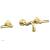 Phylrich 161-12/24B Henri 9 1/2" Double Lever Handle Wall Mount Bathroom Sink Faucet in Burnished Gold