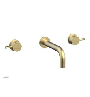 Phylrich 230-14/24B Basic II 7" Double Lever Handle Wall Mount Bathroom Sink Faucet in Burnished Gold