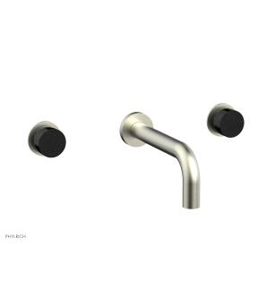 Phylrich 230-13/015 Basic II 7" Double Marble Handle Wall Mount Bathroom Sink Faucet in Satin Nickel