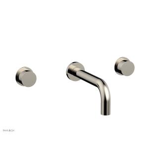 Phylrich 230-12/014 Basic II 7" Double Smooth Handle Wall Mount Bathroom Sink Faucet in Polished Nickel