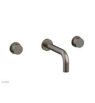 Phylrich 230-12/15A Basic II 7" Double Smooth Handle Wall Mount Bathroom Sink Faucet in Pewter