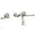 Phylrich 208-11/15B Coined 9 1/8" Double Lever Handle Wall Mount Bathroom Sink Faucet in Brushed Nickel