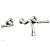 Phylrich 208-11/015 Coined 9 1/8" Double Lever Handle Wall Mount Bathroom Sink Faucet in Satin Nickel