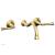 Phylrich 208-11/24B Coined 9 1/8" Double Lever Handle Wall Mount Bathroom Sink Faucet in Burnished Gold