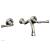 Phylrich 208-11/014 Coined 9 1/8" Double Lever Handle Wall Mount Bathroom Sink Faucet in Polished Nickel