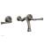 Phylrich 208-11/15A Coined 9 1/8" Double Lever Handle Wall Mount Bathroom Sink Faucet in Pewter