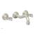 Phylrich 164-11/15B Maison 7 3/8" Double Blade Handle Wall Mount Bathroom Sink Faucet in Brushed Nickel