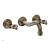 Phylrich 164-11/047 Maison 7 3/8" Double Blade Handle Wall Mount Bathroom Sink Faucet in Brass/Antique Brass