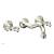 Phylrich 164-11/015 Maison 7 3/8" Double Blade Handle Wall Mount Bathroom Sink Faucet in Satin Nickel