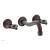 Phylrich 164-11/05W Maison 7 3/8" Double Blade Handle Wall Mount Bathroom Sink Faucet in Copper/Antique Copper