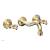 Phylrich 164-11/004 Maison 7 3/8" Double Blade Handle Wall Mount Bathroom Sink Faucet in Satin Brass