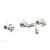 Phylrich 163-11/15B Couronne 9 1/2" Double Cross Handle Wall Mount Bathroom Sink Faucet in Brushed Nickel