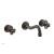 Phylrich 163-11/10B Couronne 9 1/2" Double Cross Handle Wall Mount Bathroom Sink Faucet in Distressed Bronze/Oil Rubbed Bronze