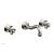 Phylrich 163-11/014 Couronne 9 1/2" Double Cross Handle Wall Mount Bathroom Sink Faucet in Polished Nickel