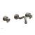 Phylrich 163-11/15A Couronne 9 1/2" Double Cross Handle Wall Mount Bathroom Sink Faucet in Pewter