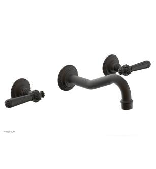 Phylrich 162-12/10B Marvelle 9 1/2" Double Lever Handle Wall Mount Bathroom Sink Faucet in Distressed Bronze/Oil Rubbed Bronze
