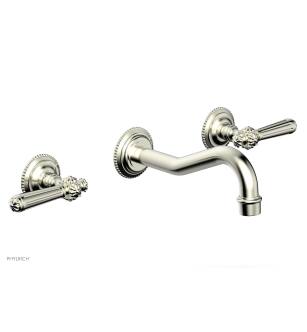 Phylrich 162-12/015 Marvelle 9 1/2" Double Lever Handle Wall Mount Bathroom Sink Faucet in Satin Nickel