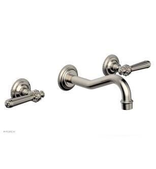 Phylrich 162-12/014 Marvelle 9 1/2" Double Lever Handle Wall Mount Bathroom Sink Faucet in Polished Nickel