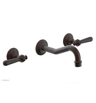 Phylrich 162-12/05W Marvelle 9 1/2" Double Lever Handle Wall Mount Bathroom Sink Faucet in Copper/Antique Copper