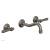 Phylrich 162-12/15A Marvelle 9 1/2" Double Lever Handle Wall Mount Bathroom Sink Faucet in Pewter