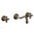 Phylrich 162-11/047 Marvelle 9 1/2" Double Cross Handle Wall Mount Bathroom Sink Faucet in Brass/Antique Brass